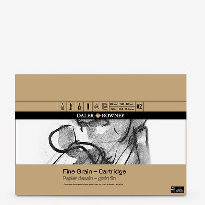 Daler-Rowney : Fine Grain Drawing : Cartridge Pad : 160gsm : 30 Sheets