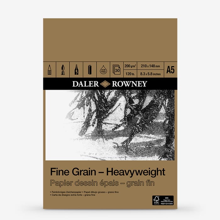 Daler-Rowney Fine Grain Heavyweight Cartridge Pad