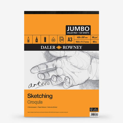 Daler-Rowney : Arteco : Sketching Pad : Jumbo : 120 Sheets
