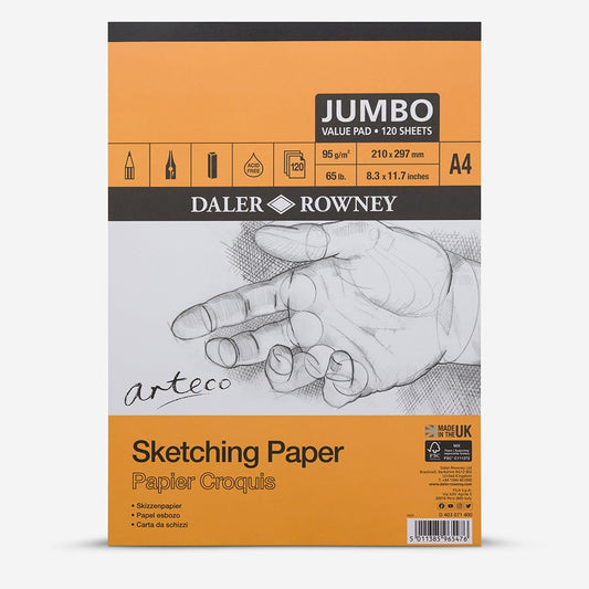 Daler-Rowney : Arteco : Sketching Pad : Jumbo : 120 Sheets