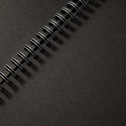 Daler-Rowney : Ebony : Spiral Pad : Black Paper : Portrait : 160gsm : 40 Sheets
