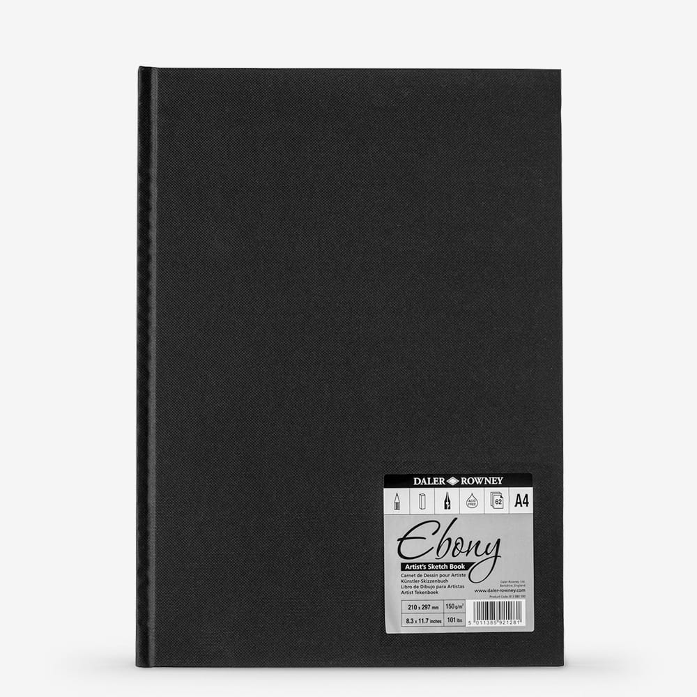 Daler-Rowney : Ebony Hardbound : Portrait : 160gsm : 54 Sheets