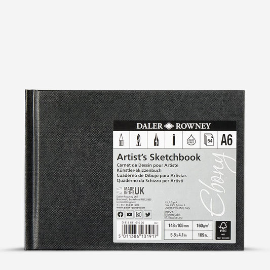 Daler-Rowney : Ebony Hardbound : Landscape : 160gsm : 54 Sheets