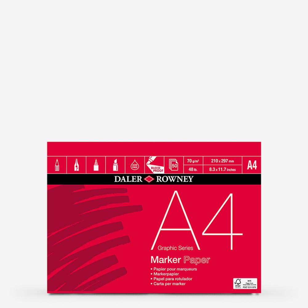 Daler-Rowney : Marker Pad : 70gsm : 50 Sheets