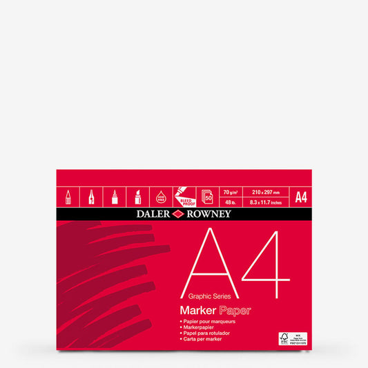 Daler-Rowney : Marker Pad : 70gsm : 50 Sheets