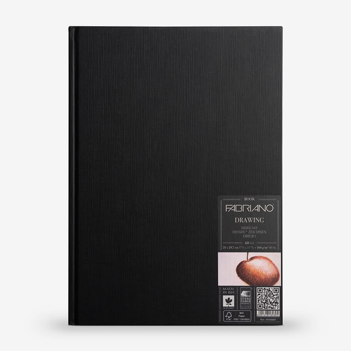 Fabriano : Sketch Book : A4 : 21x29.7cm (Apx.8x12in) : 160gsm : 60 Sheets : Portrait