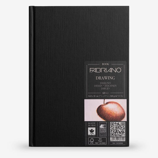 Fabriano : Sketch Book : A5 : 14.8x21cm (Apx.6x8in) : 160gsm : 60 Sheets : Portrait