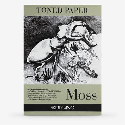 Fabriano : Toned Paper Pad : 120gsm : A3 Moss