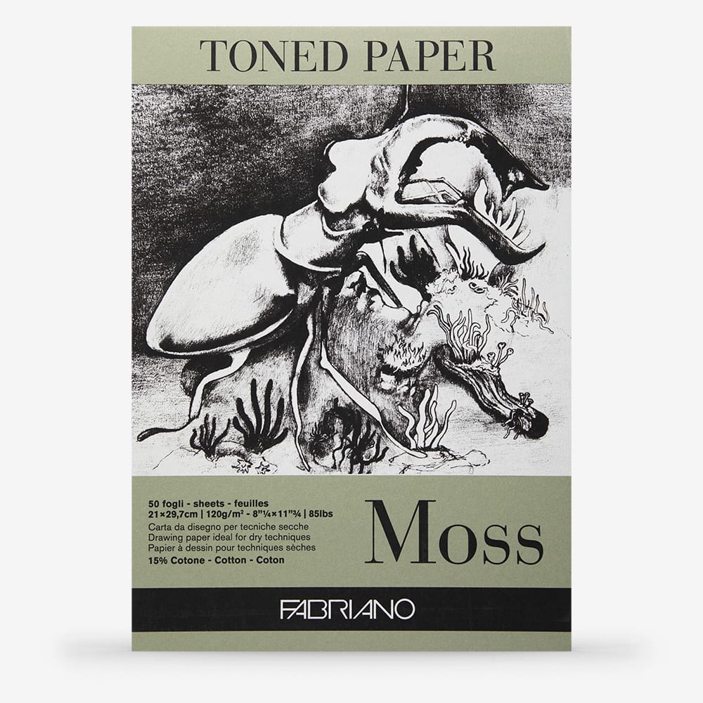 Fabriano : Toned Paper Pad : 120gsm : A4 Moss