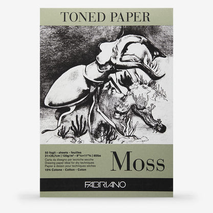 Fabriano : Toned Paper Pad : 120gsm : A4 Moss