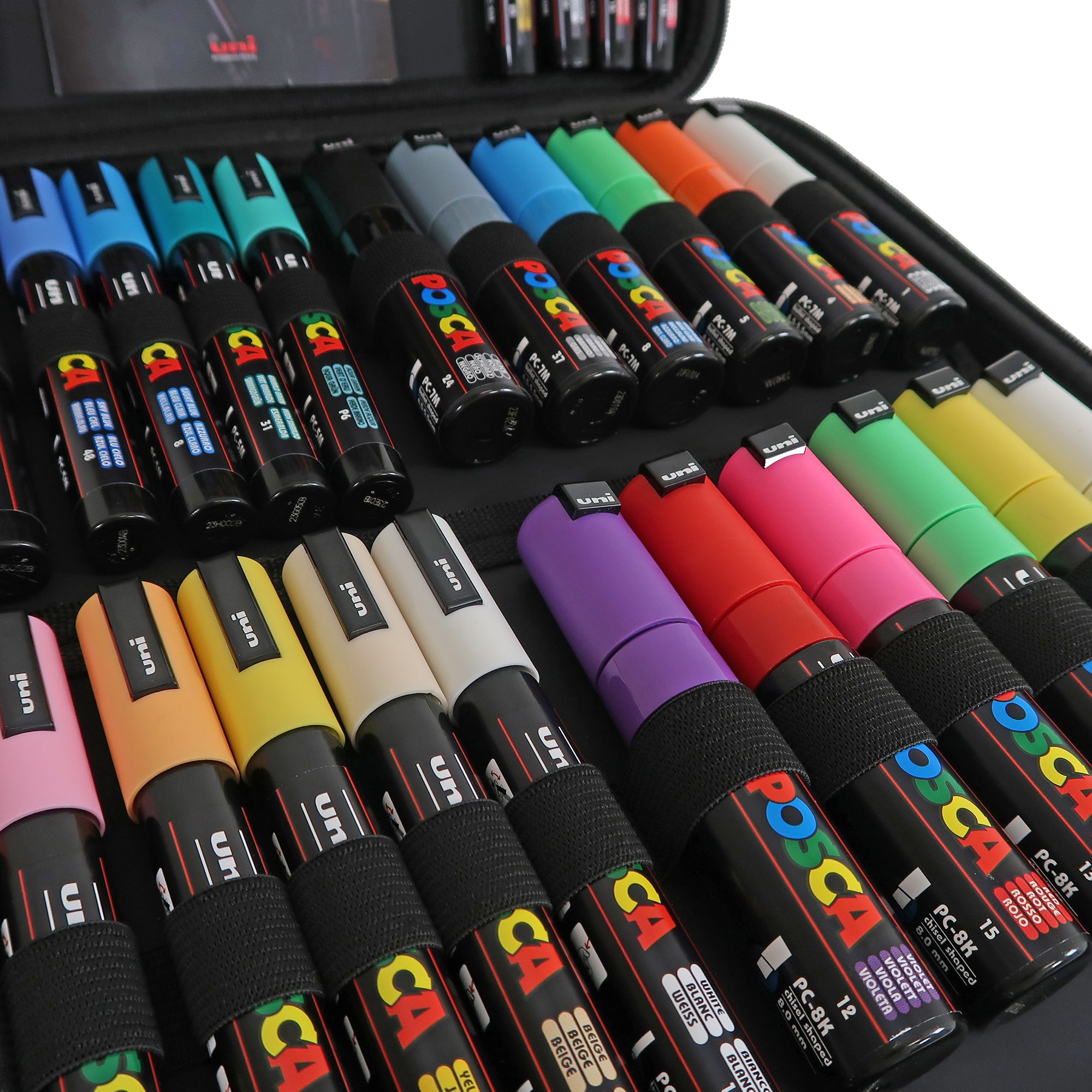 Uni Posca Paint Marker Art Pen Posca Case Set of 54 Assorted Colours