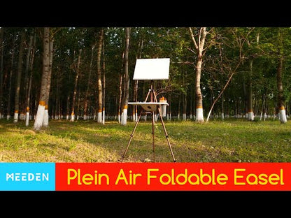 MEEDEN Artists' Metal Watercolour Plein Air Easel + FREE Brush Waist Apron
