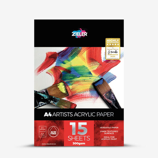 Zieler : Acrylic Pad : 300gsm : 15 Sheets