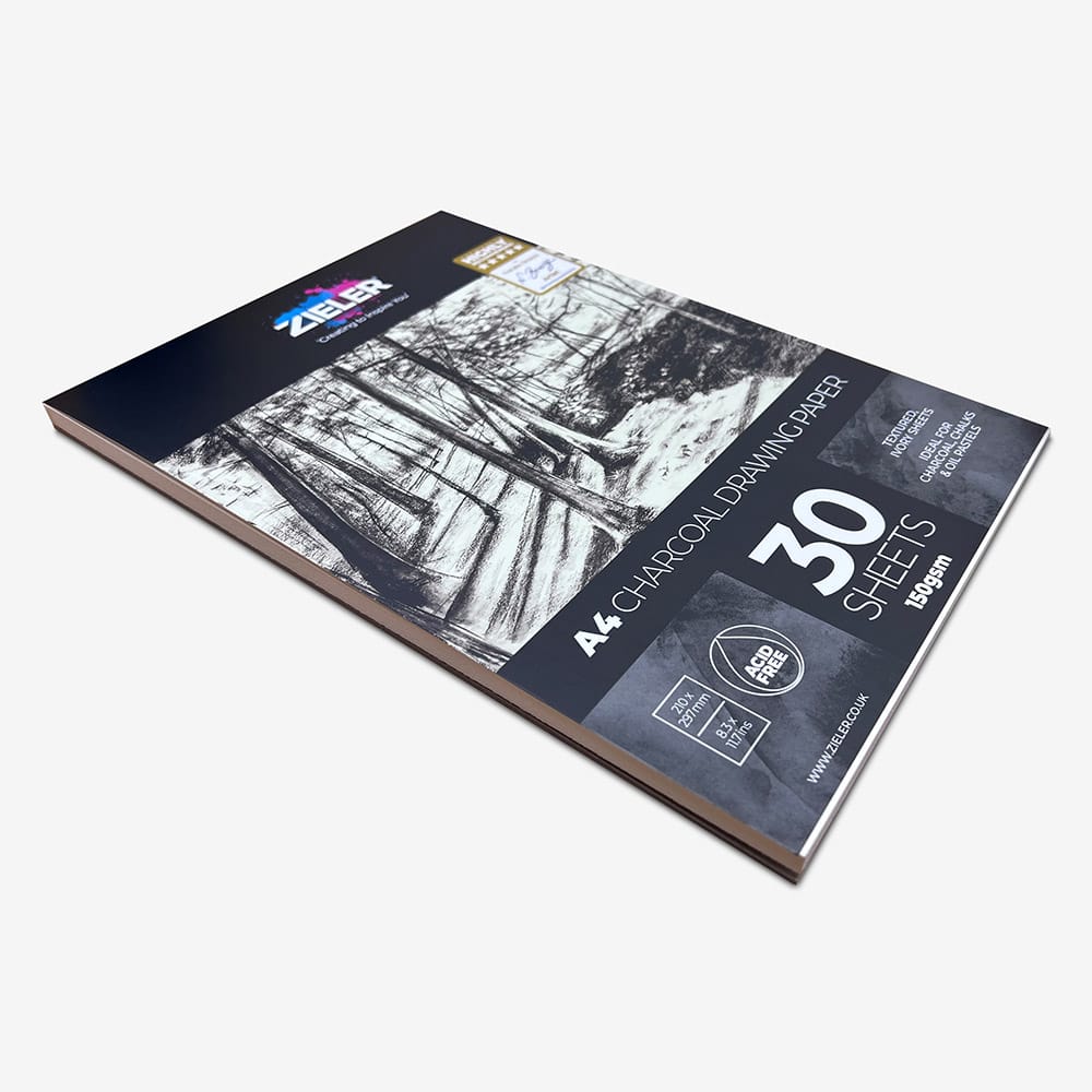 Zieler : Charcoal Drawing Pad : 150gsm : 30 Sheets : A4