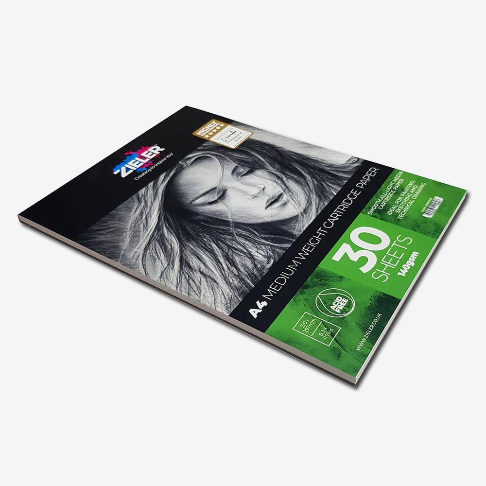 Zieler : Cartridge Pad : Medium Weight : 140gsm : 30 Sheets
