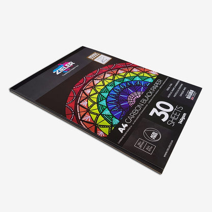 Zieler : Cartridge Paper Pad : 140gsm : 30 Sheets : A4 : Black