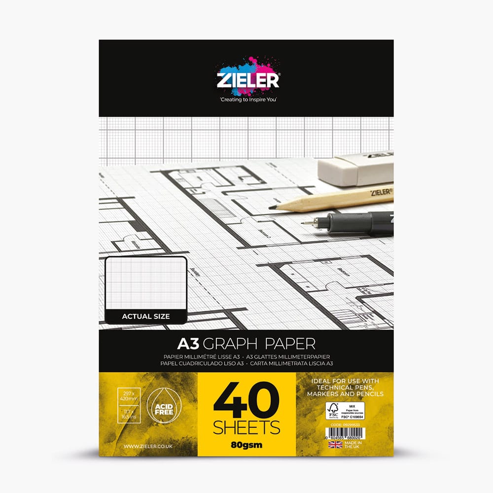 Zieler : Graph Paper Pad : 40 Sheets