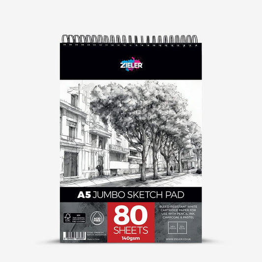 Zieler : Jumbo Sketch Pad : 140gsm : 80 sheets