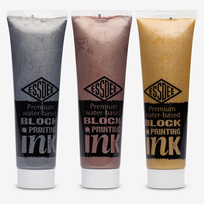 Essdee : Premium Block Printing Ink : 100ml : Set of 3 : Metallic Colours