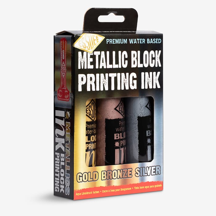 Essdee : Premium Block Printing Ink : 100ml : Set of 3 : Metallic Colours