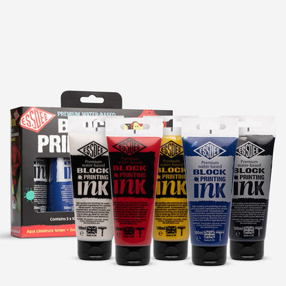Essdee : Premium Block Printing Ink : 100ml : Set of 5 : Primary Colours