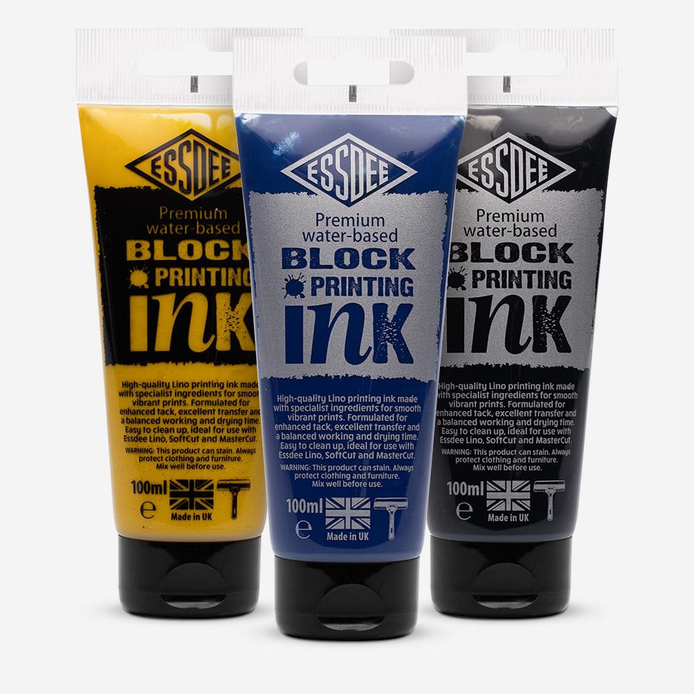 Essdee : Premium Block Printing Ink : 100ml : Set of 5 : Primary Colours