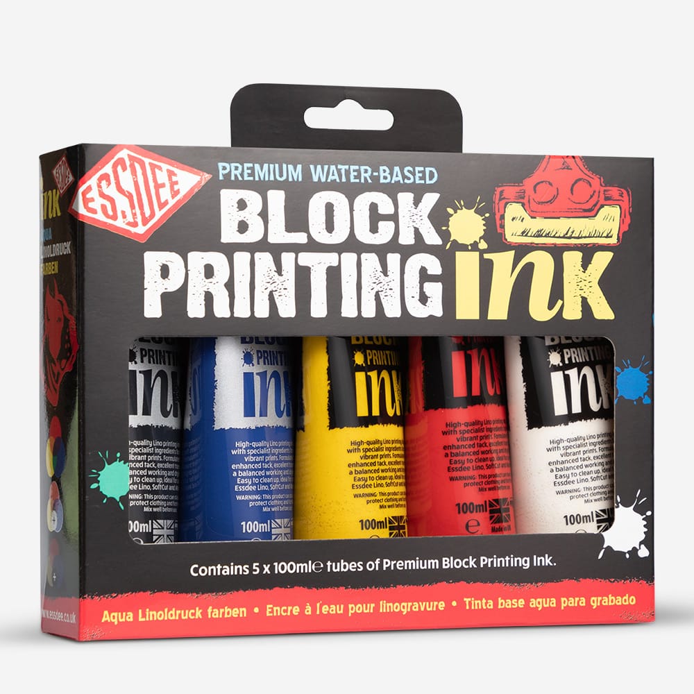 Essdee : Premium Block Printing Ink : 100ml : Set of 5 : Primary Colours