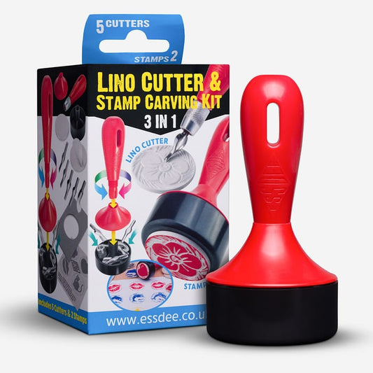 Essdee : Lino : Cutter & Stamp Carving Kit : 3 in 1