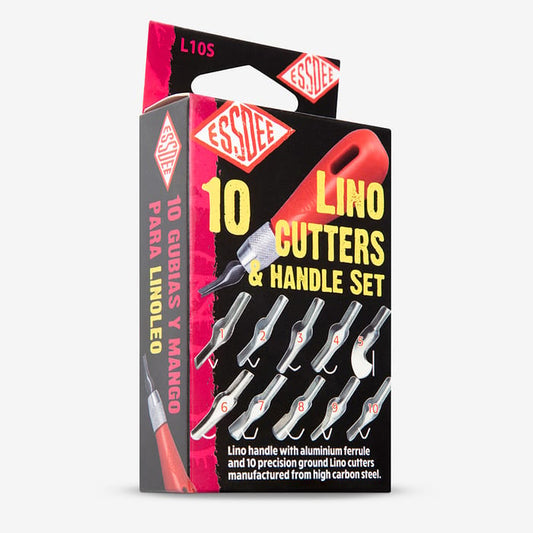 Essdee Lino Cutters & Handle Set (10 Cutters)