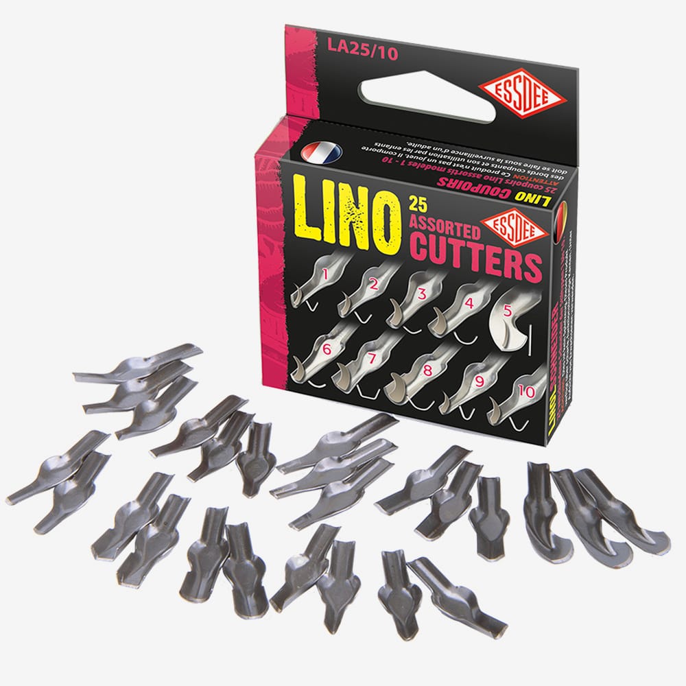 Essdee : Lino Carving Cutter Tips : 25 Assorted Tips : (10 Styles)