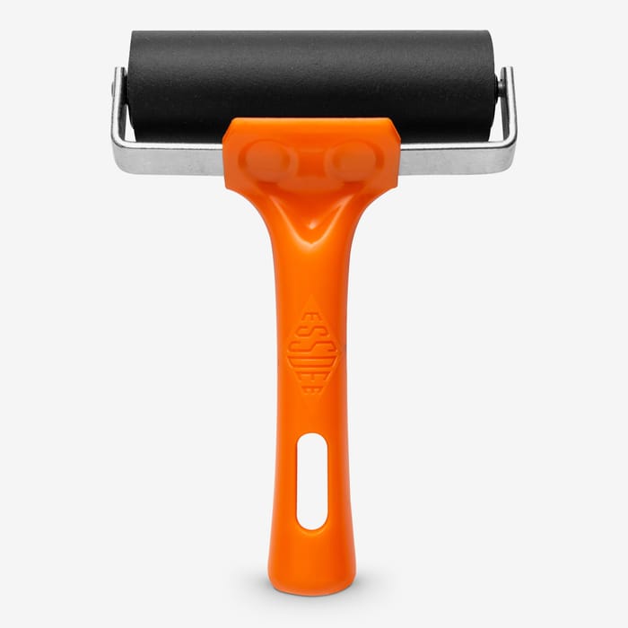 Essdee : Soft Roller / Brayer (Orange Handle) : 25 Shore