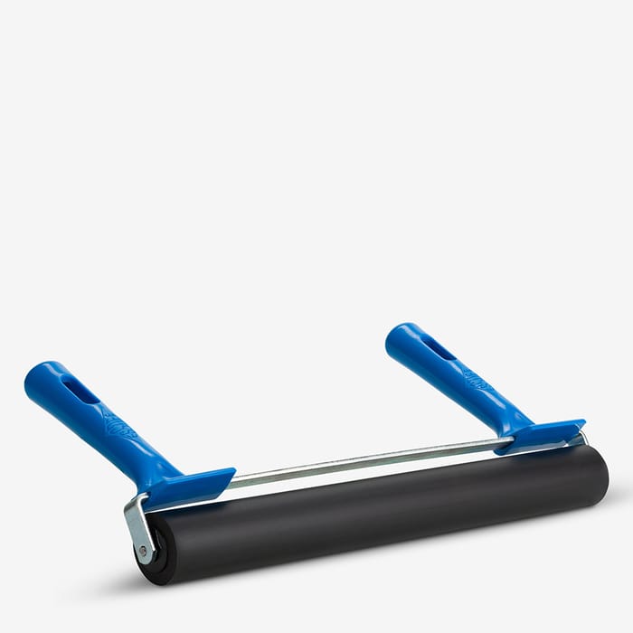 Essdee : Soft Roller / Brayer : Double Handle : 10in Wide (Approx. 25cm)