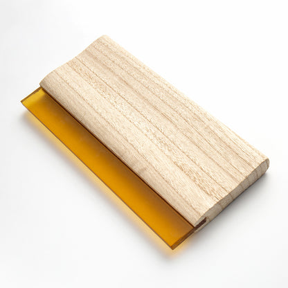 Studio Essentials : Wooden Squeegee With Clear Rubber : 215mm Long