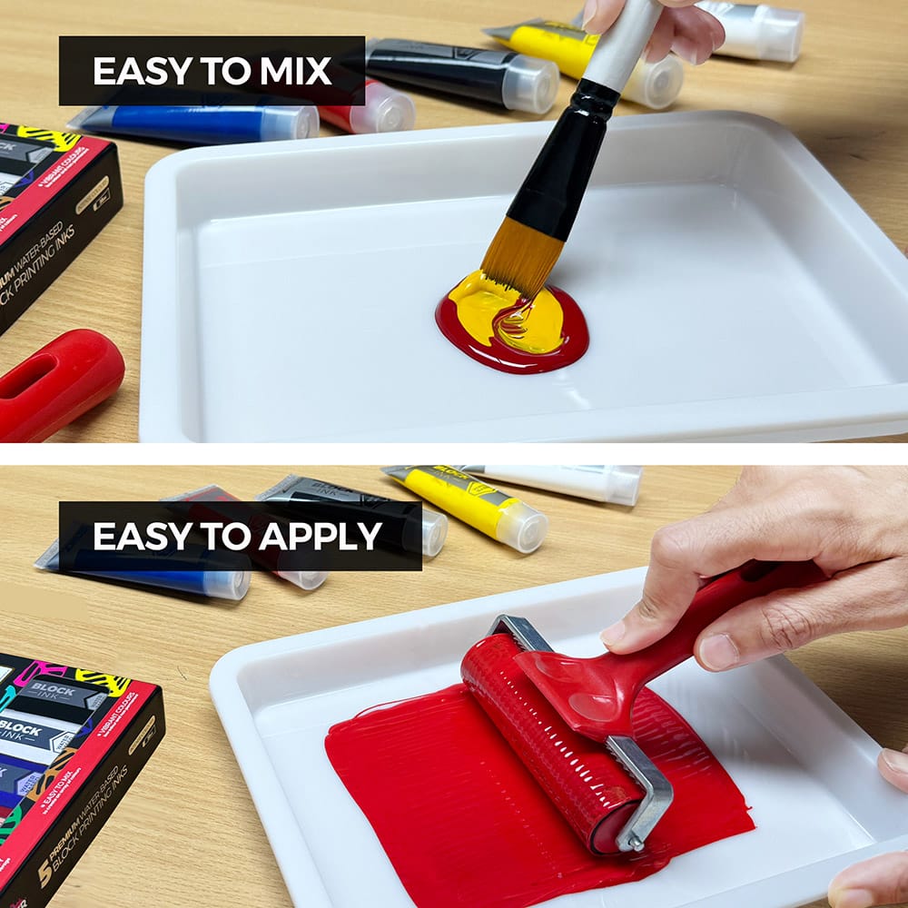 Zieler : Block Printing Inks : Water-Based : 38ml : Intense Colours
