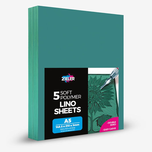 Zieler : Lino Block Sheets : A5 : Pack of 5