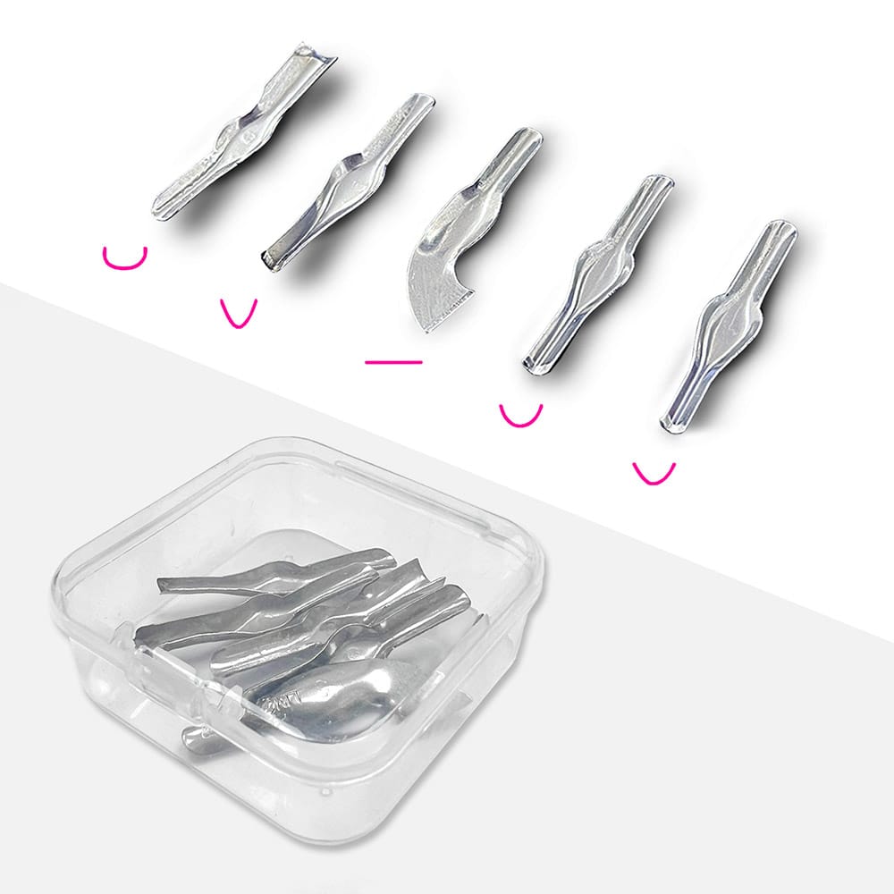 Zieler : 5 Lino Cutters & Handle Set
