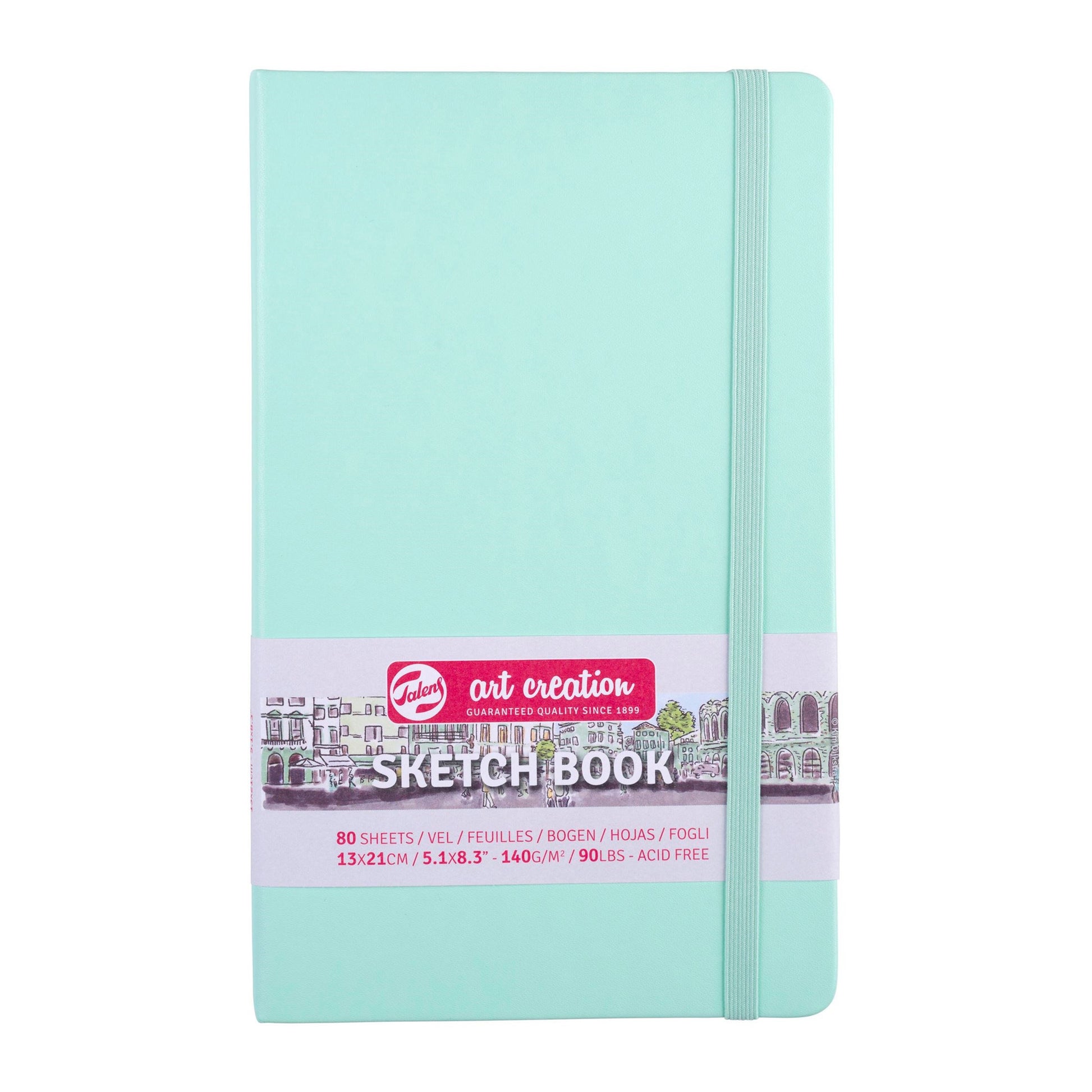 Royal Talens Art Creation Paper Hardback Sketchbook - Fresh Mint, 13 x 21cm