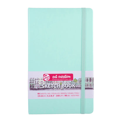 Royal Talens Art Creation Paper Hardback Sketchbook - Fresh Mint, 13 x 21cm