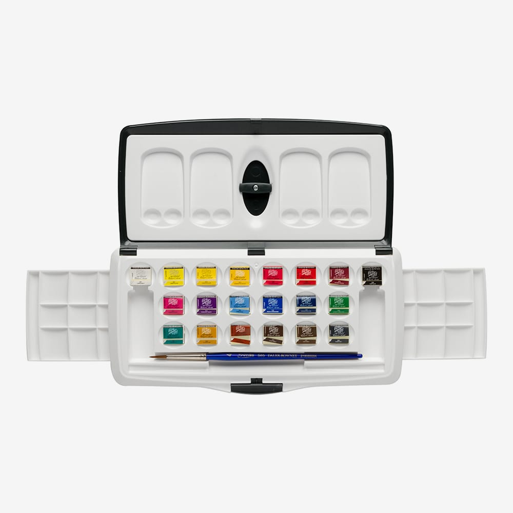 Daler-Rowney : Artists' Watercolour Paint : Slider Set : Half Pan : Set Of 20