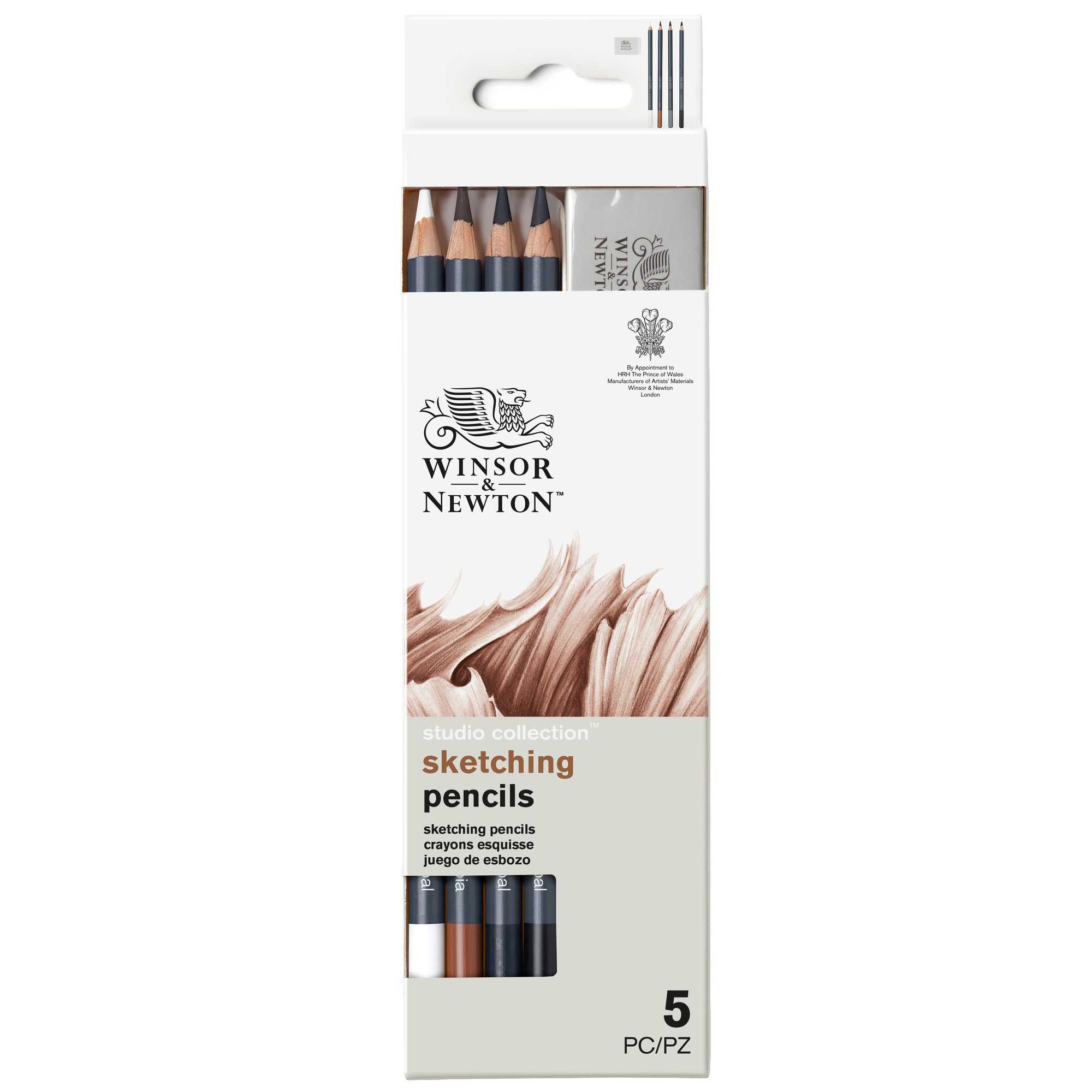 Winsor & Newton Studio Collection Sketching Pencils - Set of 5 Pieces