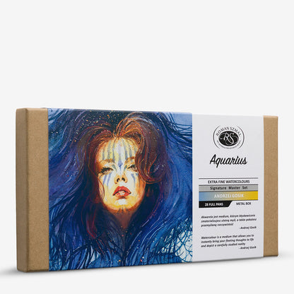Roman Szmal : Aquarius : Watercolour Paint : Full Pan : Andrzej Gosik : 2026 Edition Metal Tin : Set of 28