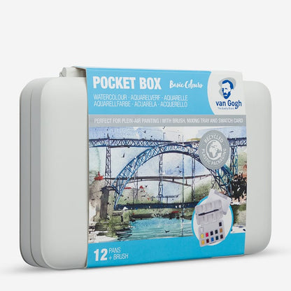 Royal Talens : Van Gogh : Watercolour Paint : Half Pan : Pocket Box Set of 12
