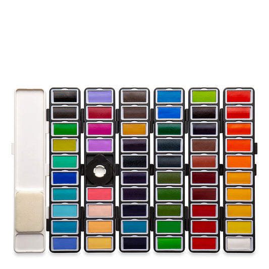 Studio Essentials : Watercolour Paint : Folding Set : 58 Pans
