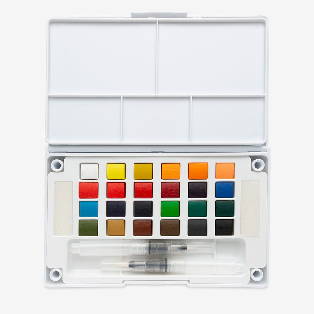 Zieler : Premium Watercolour Paint : Half Pan : Set of 24