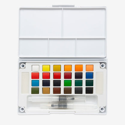Zieler : Premium Watercolour Paint : Half Pan : Set of 24
