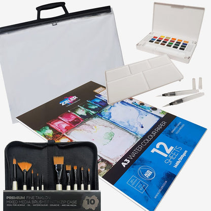 Zieler : Premium Watercolour Paint : Half Pan : Complete Set