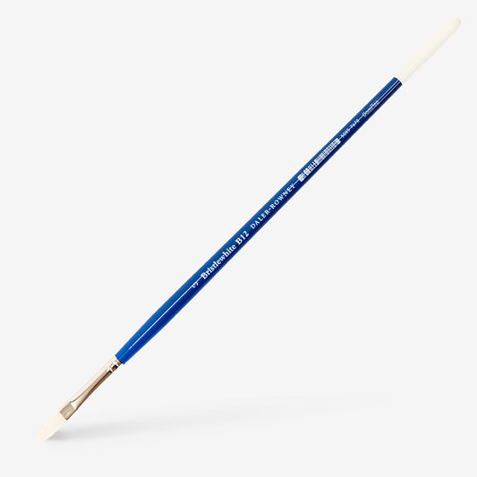 Daler-Rowney : Bristlewhite : Hog Bristle Brush : Long Handle : Series B12 : Filbert