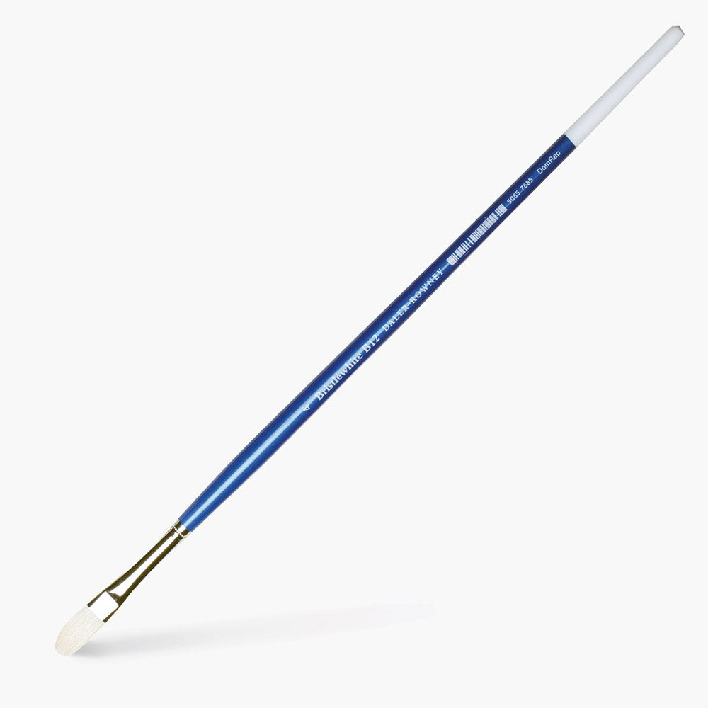 Daler-Rowney : Bristlewhite : Hog Bristle Brush : Long Handle : Series B12 : Filbert