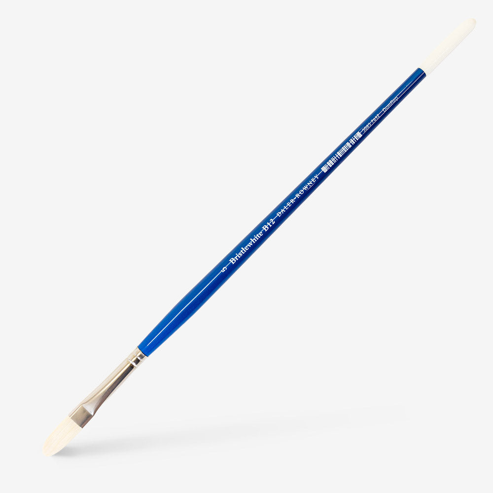 Daler-Rowney : Bristlewhite : Hog Bristle Brush : Long Handle : Series B12 : Filbert