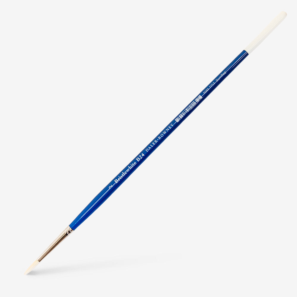 Daler-Rowney : Bristlewhite : Hog Bristle Brush : Long Handle : Series B24 : Round